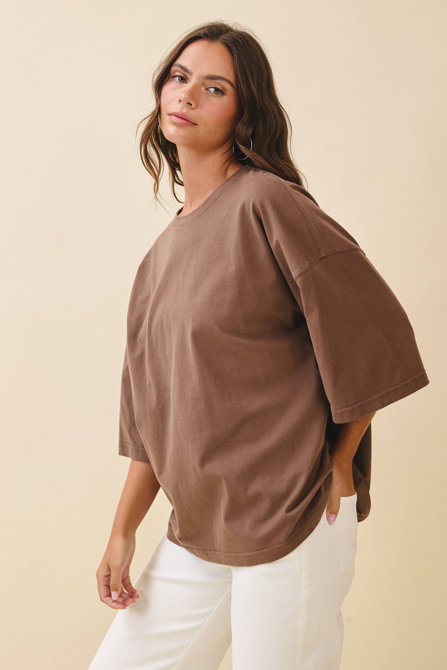 AEMI + CO - 8480FN Oversized Everyday Cotton Tee