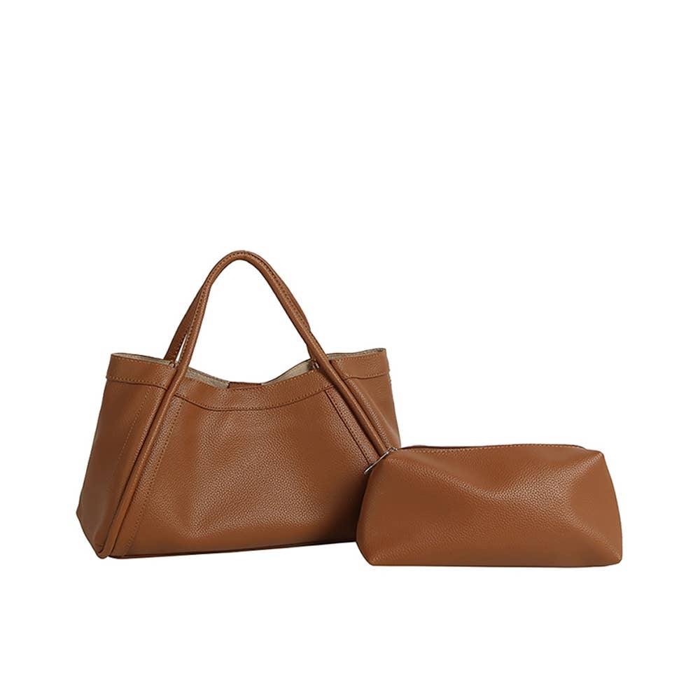 Collections by Fame Accessories - Top Handle 2-In-1 Satchel Hand Bag