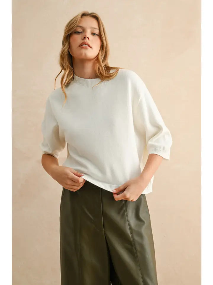 short sleeve sweater top