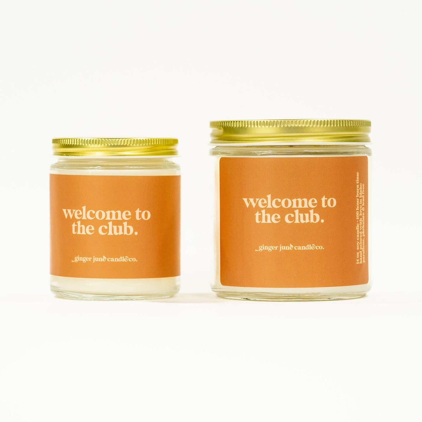 Ginger June Candle Co. - Welcome to the club • soy candle • 2 sizes, 2 colors to choose from