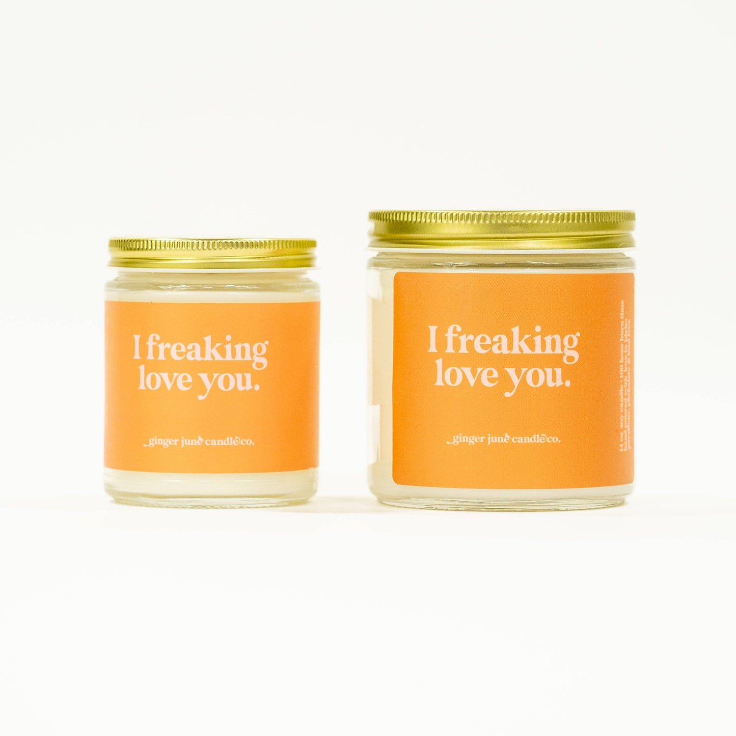 Ginger June Candle Co. - I freaking love you • soy candle • 2 sizes, 2 colors to choose from