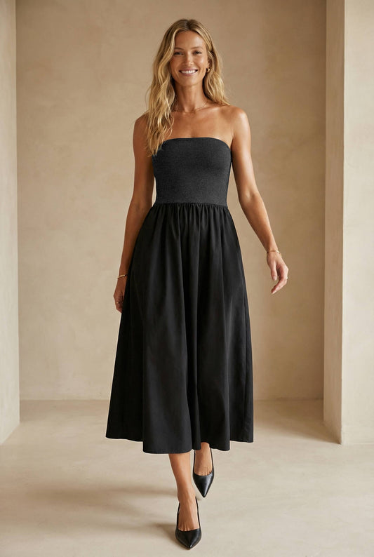Naked Zebra - Tube Top Maxi Dress