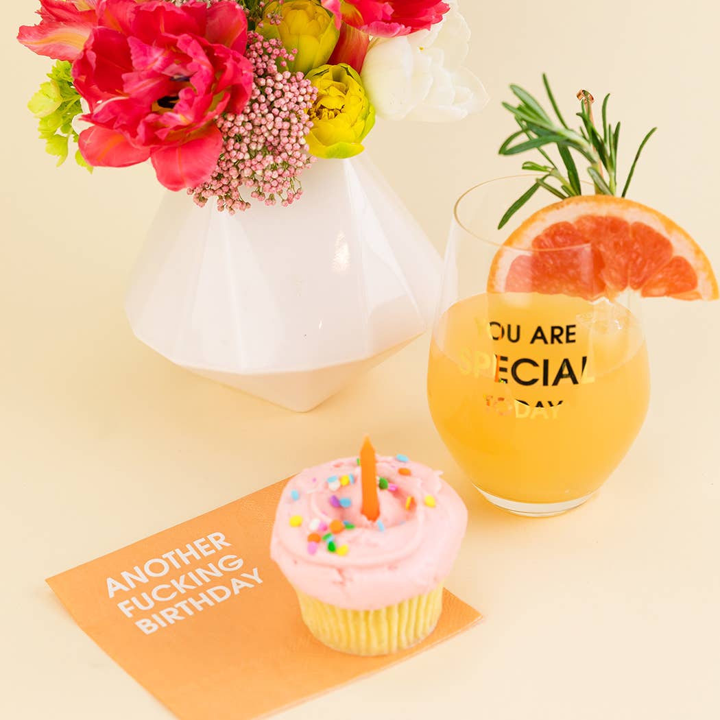 Chez Gagné - You Are Special Today - Gold Foil Stemless Wine Glass