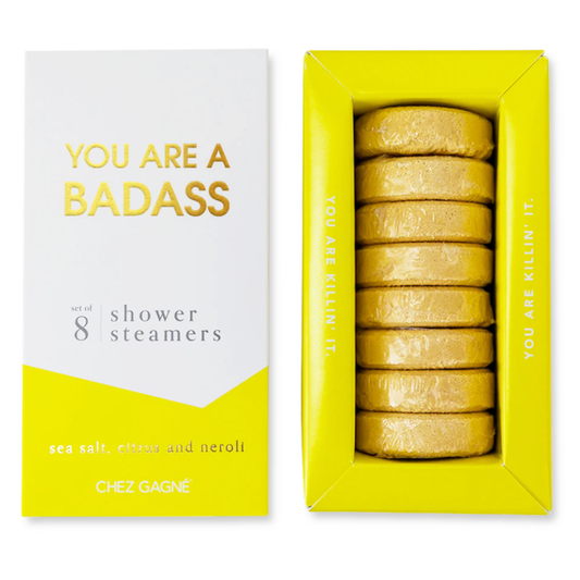 Chez Gagné - You Are A Badass - Aromatherapy Shower Steamers - Sea Salt, Citrus & Neroli - Set of 8