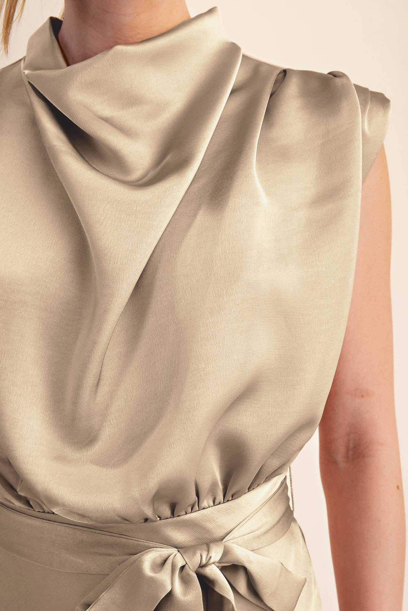 Glam - Cowl Neck Midi Dress