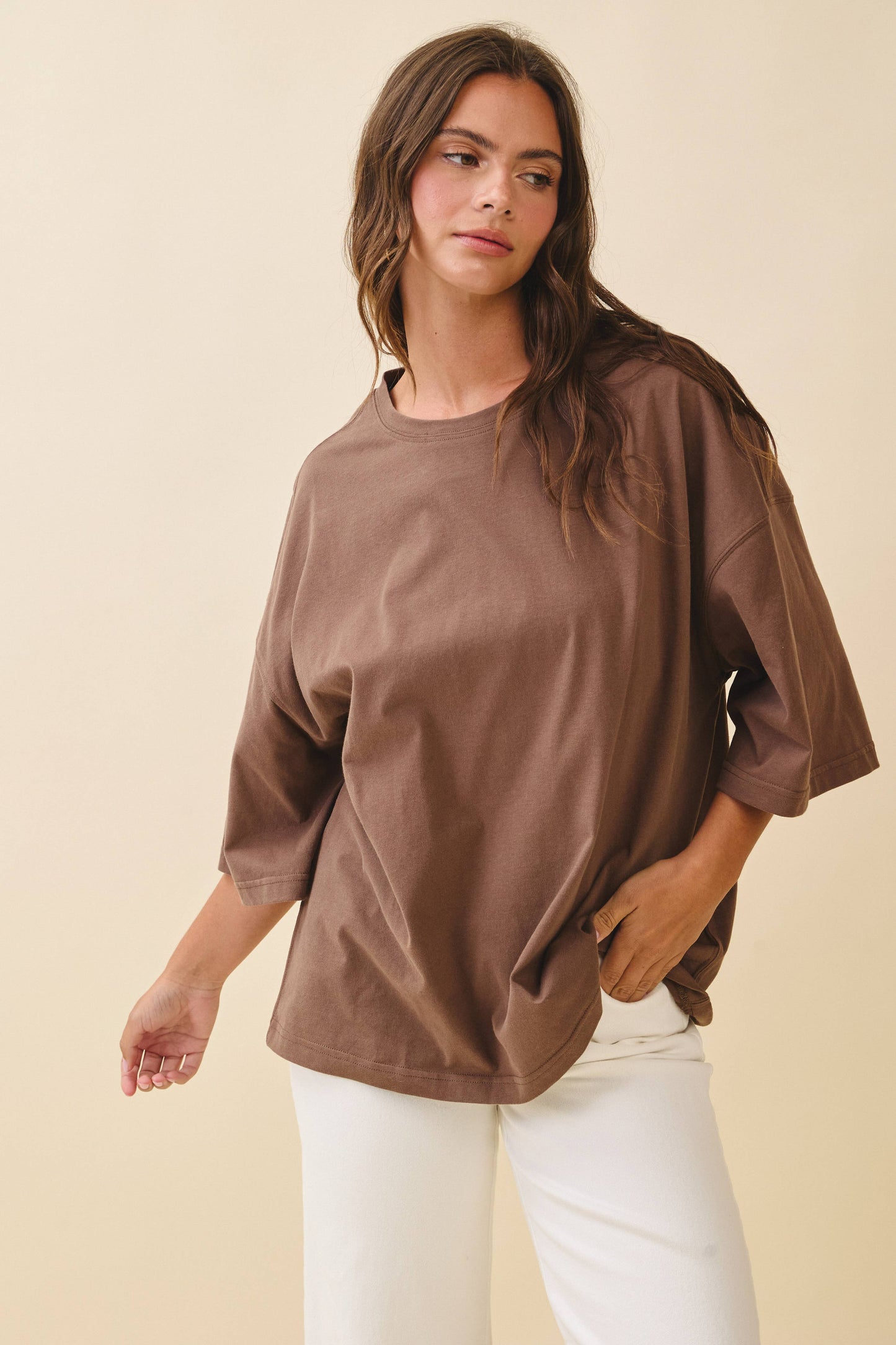AEMI + CO - 8480FN Oversized Everyday Cotton Tee