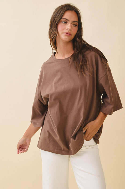AEMI + CO - 8480FN Oversized Everyday Cotton Tee