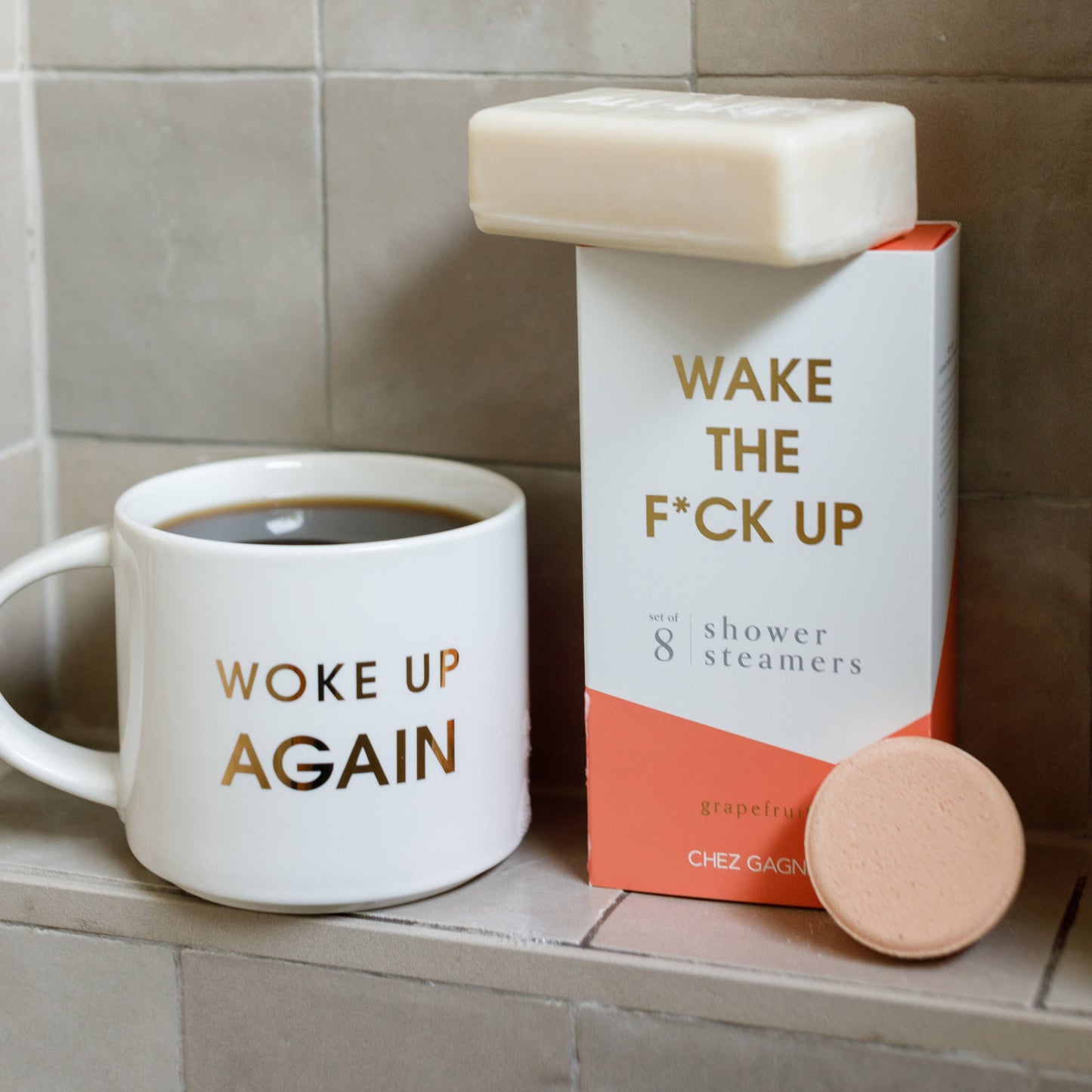 Chez Gagné - Wake The F*ck Up - Aromatherapy Shower Steamers - Grapefruit - Set of 8