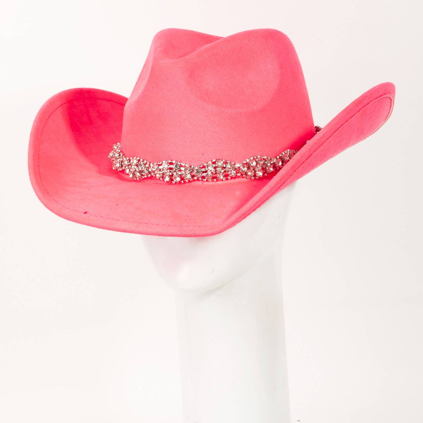 Collections by Fame Accessories - Rhinestone Chain Strap Western Cowboy Hat