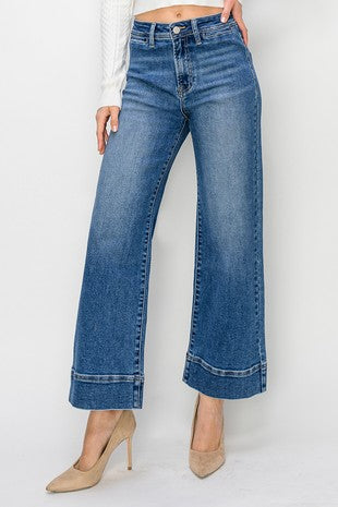 Risen High Rise Crop Jeans