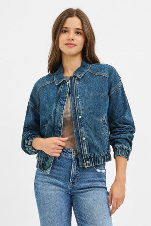 denim bomber