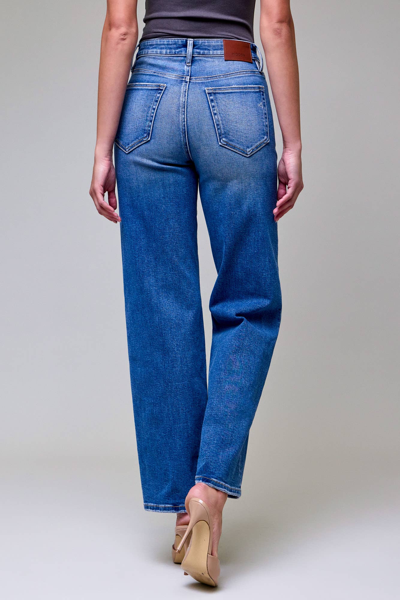 Hidden Jeans - Medium Wash Clean Stretch High Rise Classic Straight