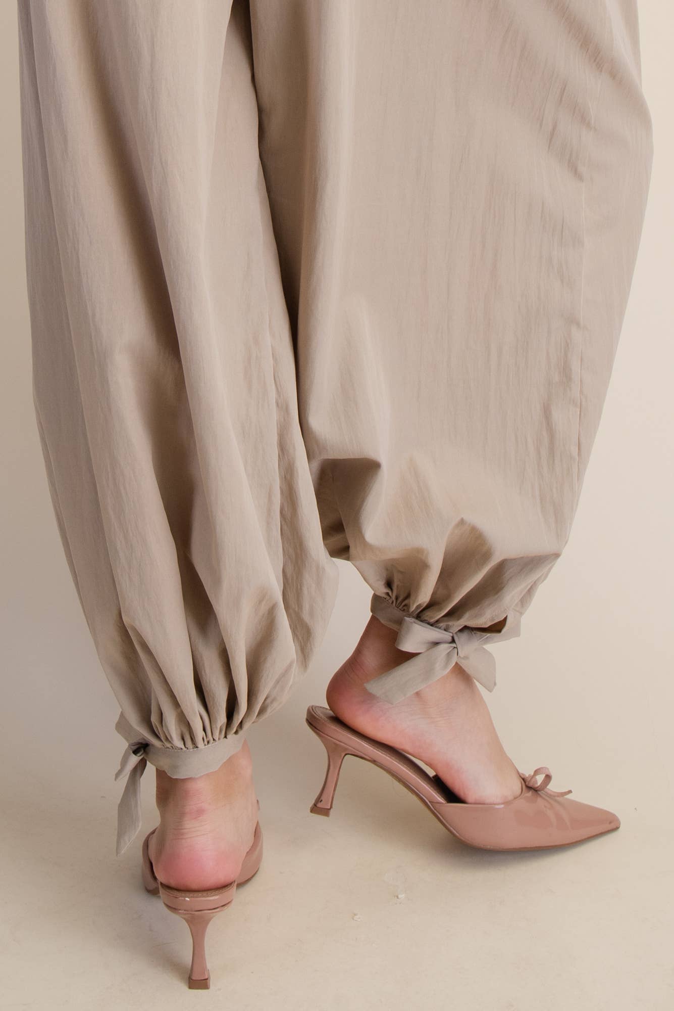 Glam - Flowy Balloon Ankle Tie Everyday Pants