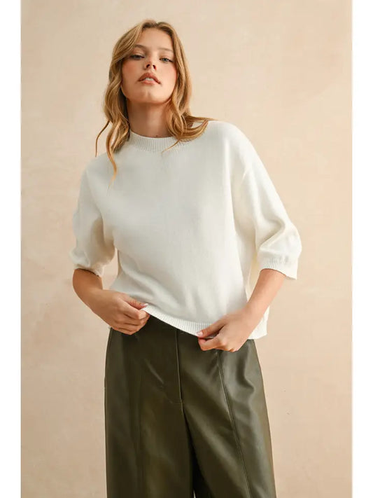 short sleeve sweater top