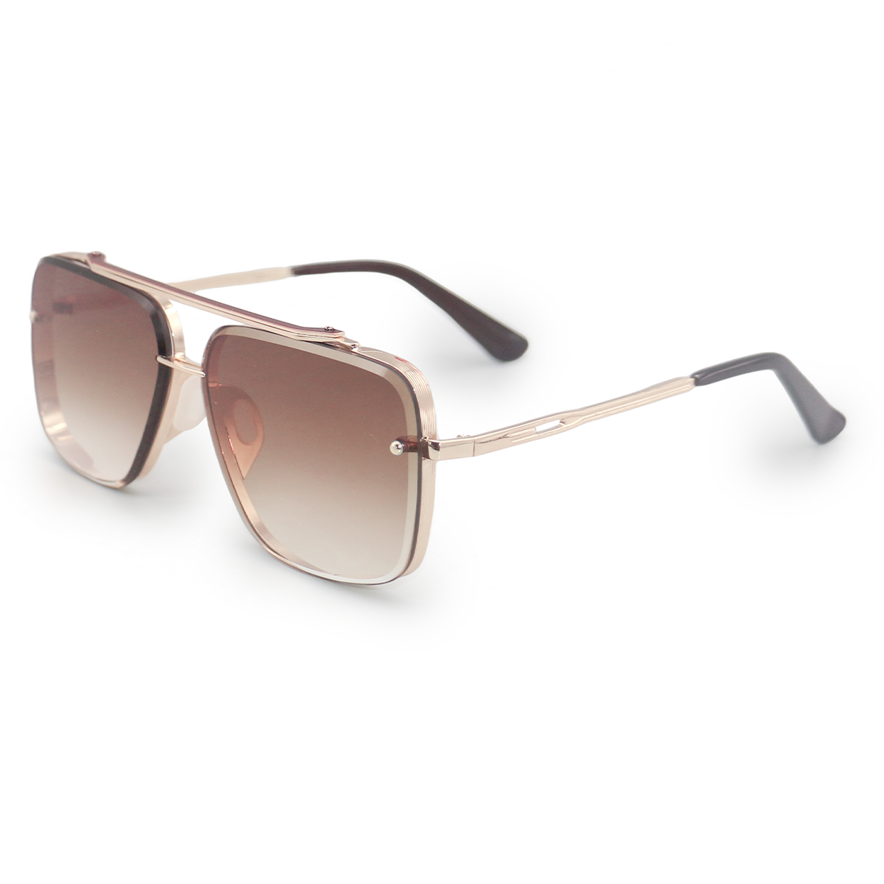 TOPFOXX - Small Bella Coffee - Tangle Free Aviator Sunglasses