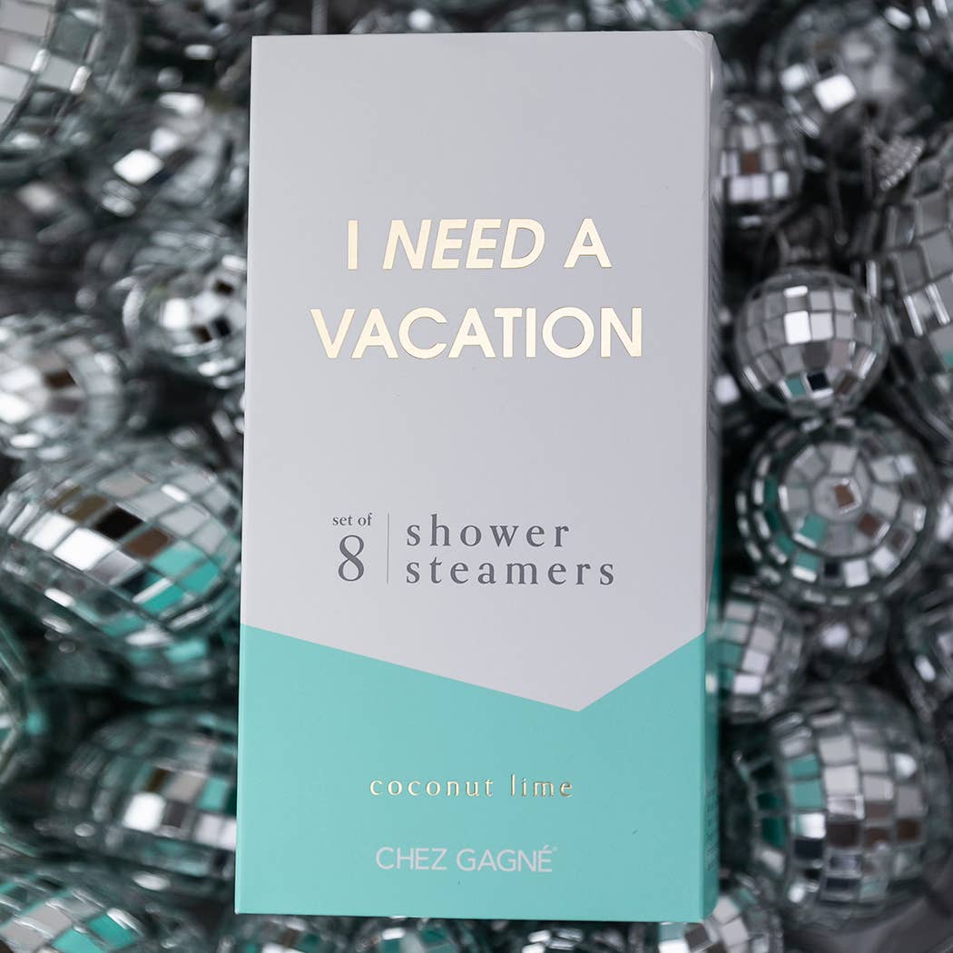 Chez Gagné - I Need A Vacation - Aromatherapy Shower Steamers - Coconut Lime - Set of 8