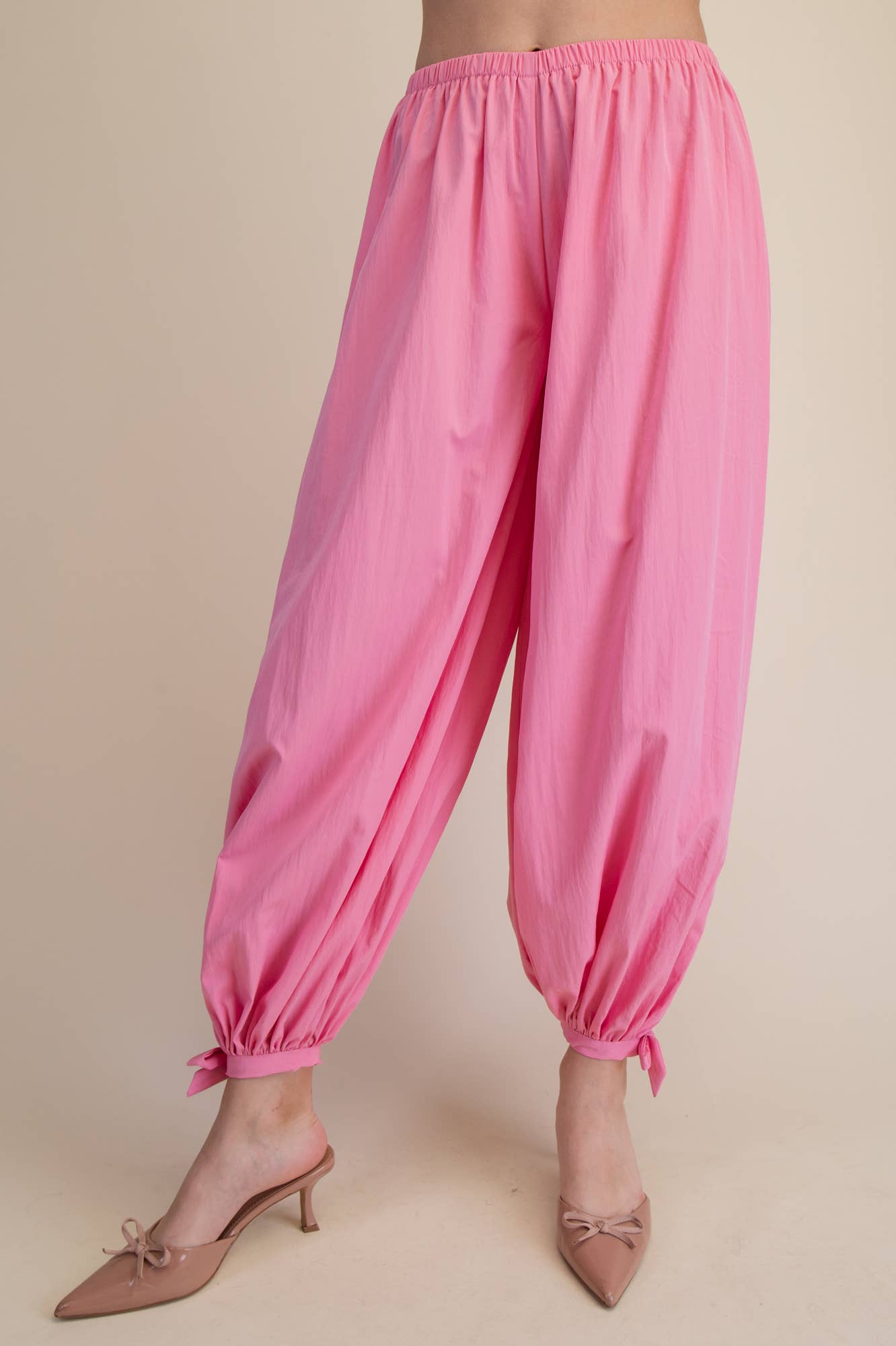 Glam - Flowy Balloon Ankle Tie Everyday Pants