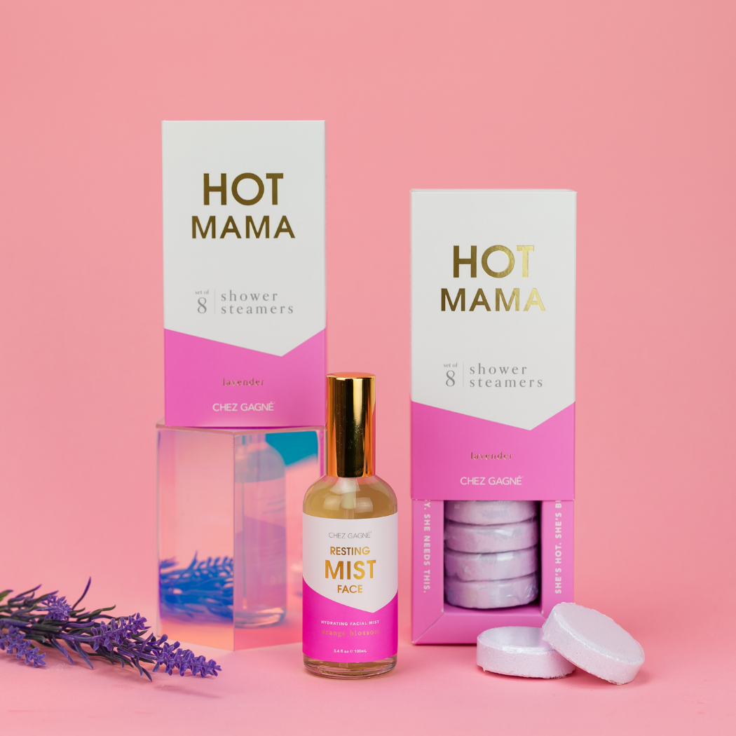 Chez Gagné - Hot Mama Shower Steamers - Lavender - Mother's Day Gift Set