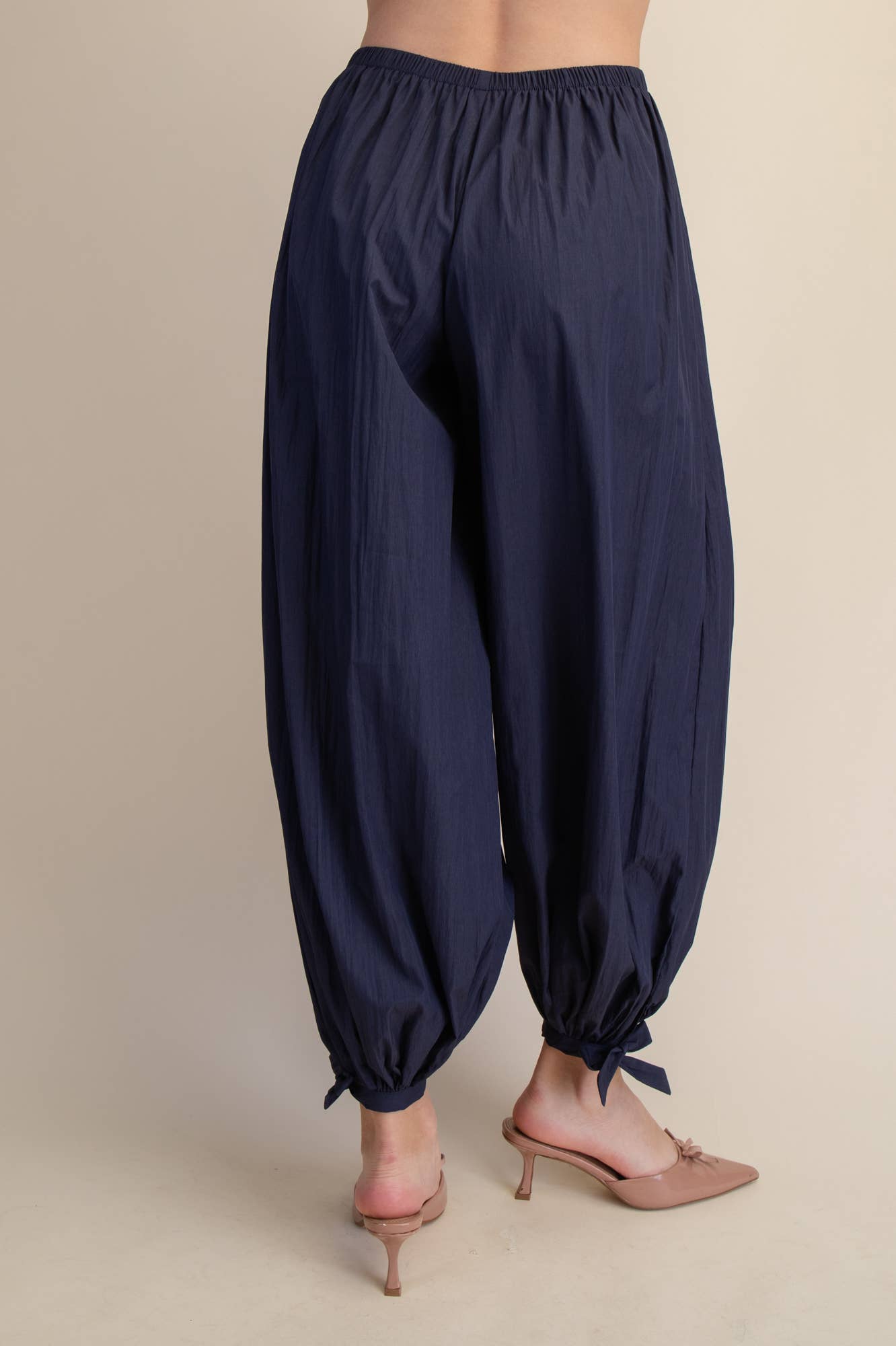 Glam - Flowy Balloon Ankle Tie Everyday Pants