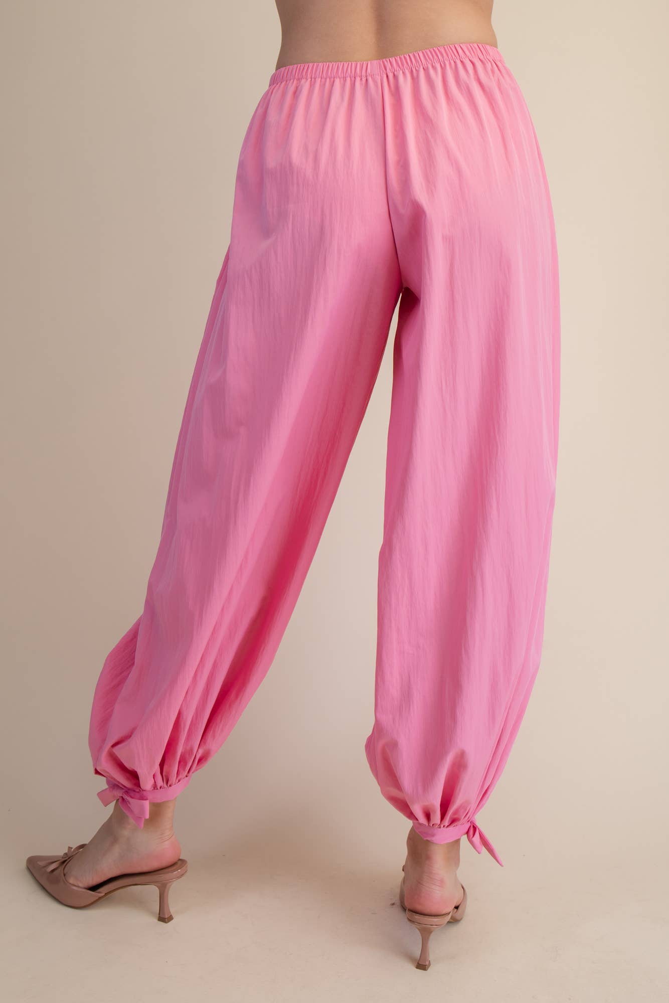 Glam - Flowy Balloon Ankle Tie Everyday Pants