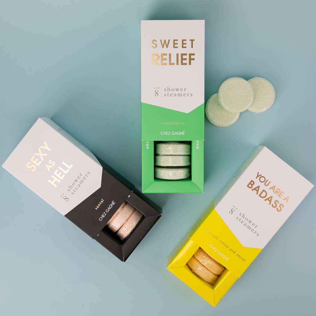 Chez Gagné - You Are A Badass - Aromatherapy Shower Steamers - Sea Salt, Citrus & Neroli - Set of 8
