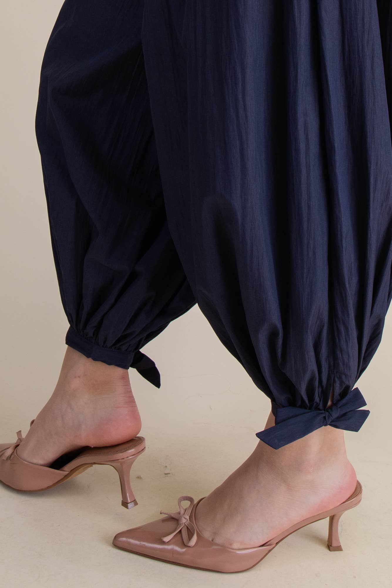 Glam - Flowy Balloon Ankle Tie Everyday Pants