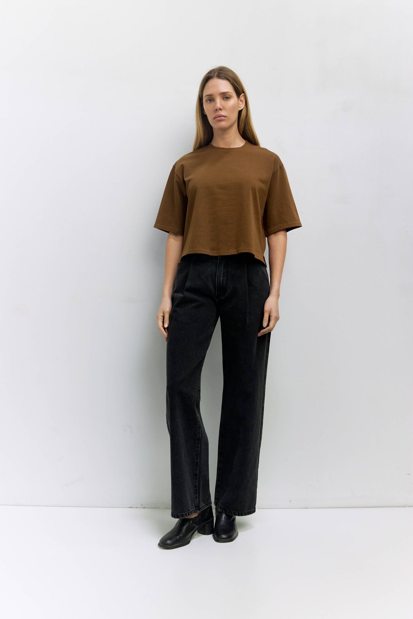 MOD REF - The Daphne Top | Cotton T-Shirt with Elbow Sleeves