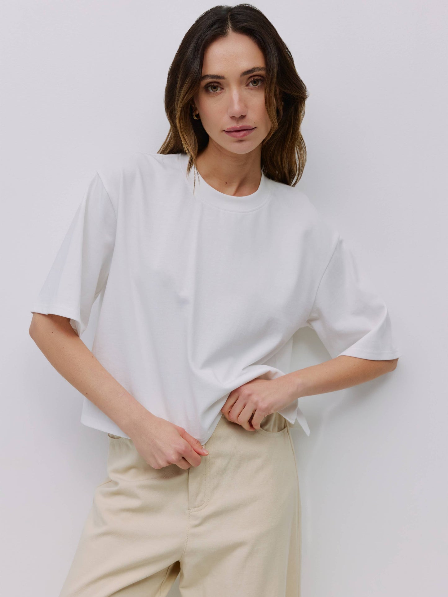 MOD REF - The Daphne Top | Cotton T-Shirt with Elbow Sleeves