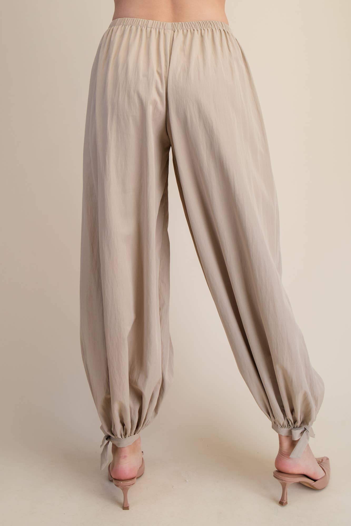 Glam - Flowy Balloon Ankle Tie Everyday Pants
