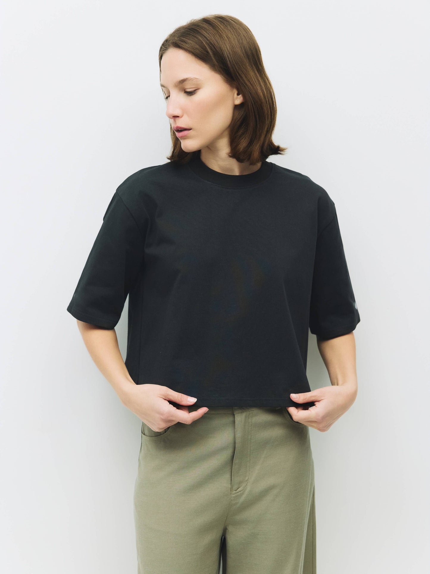 MOD REF - The Daphne Top | Cotton T-Shirt with Elbow Sleeves