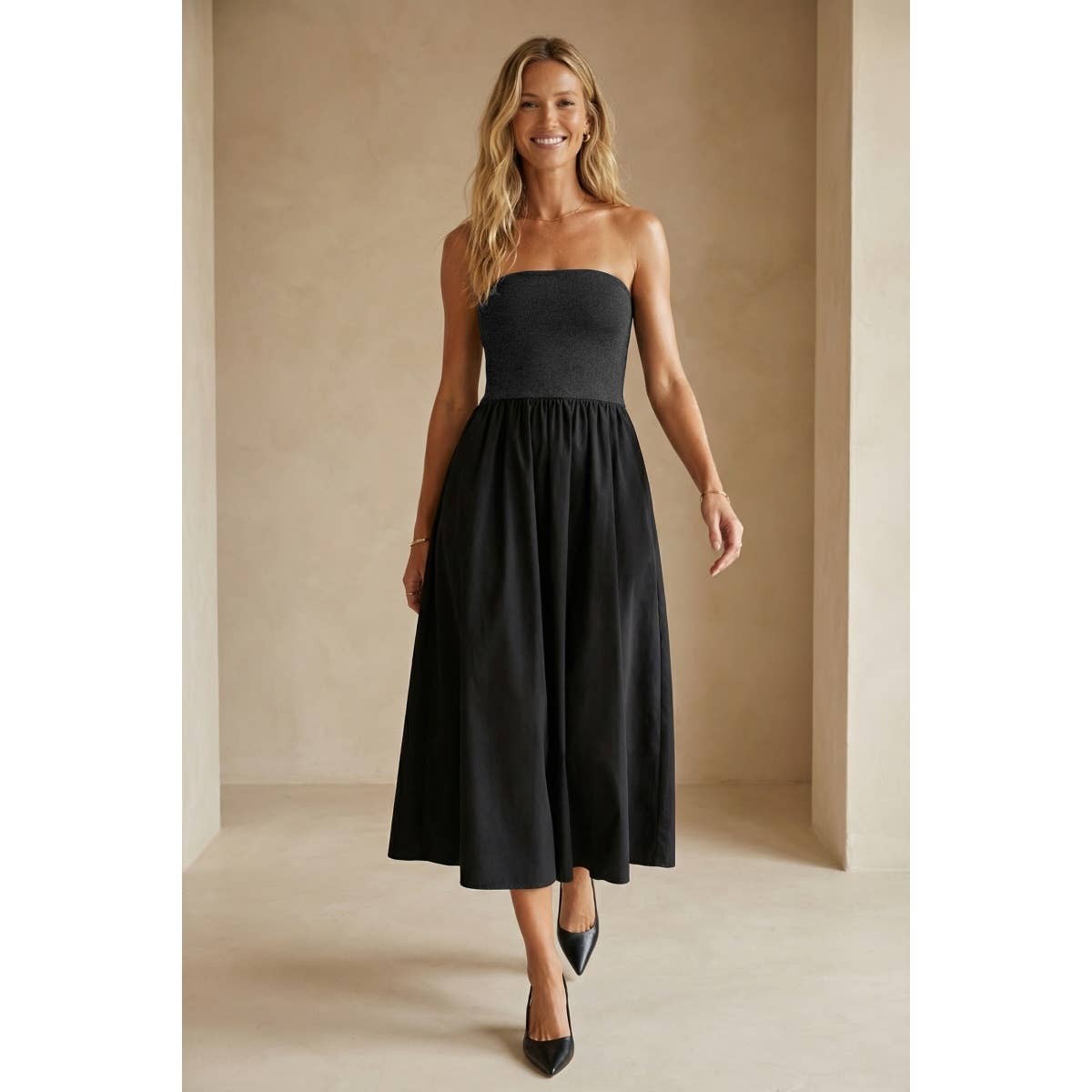 Naked Zebra - Tube Top Maxi Dress