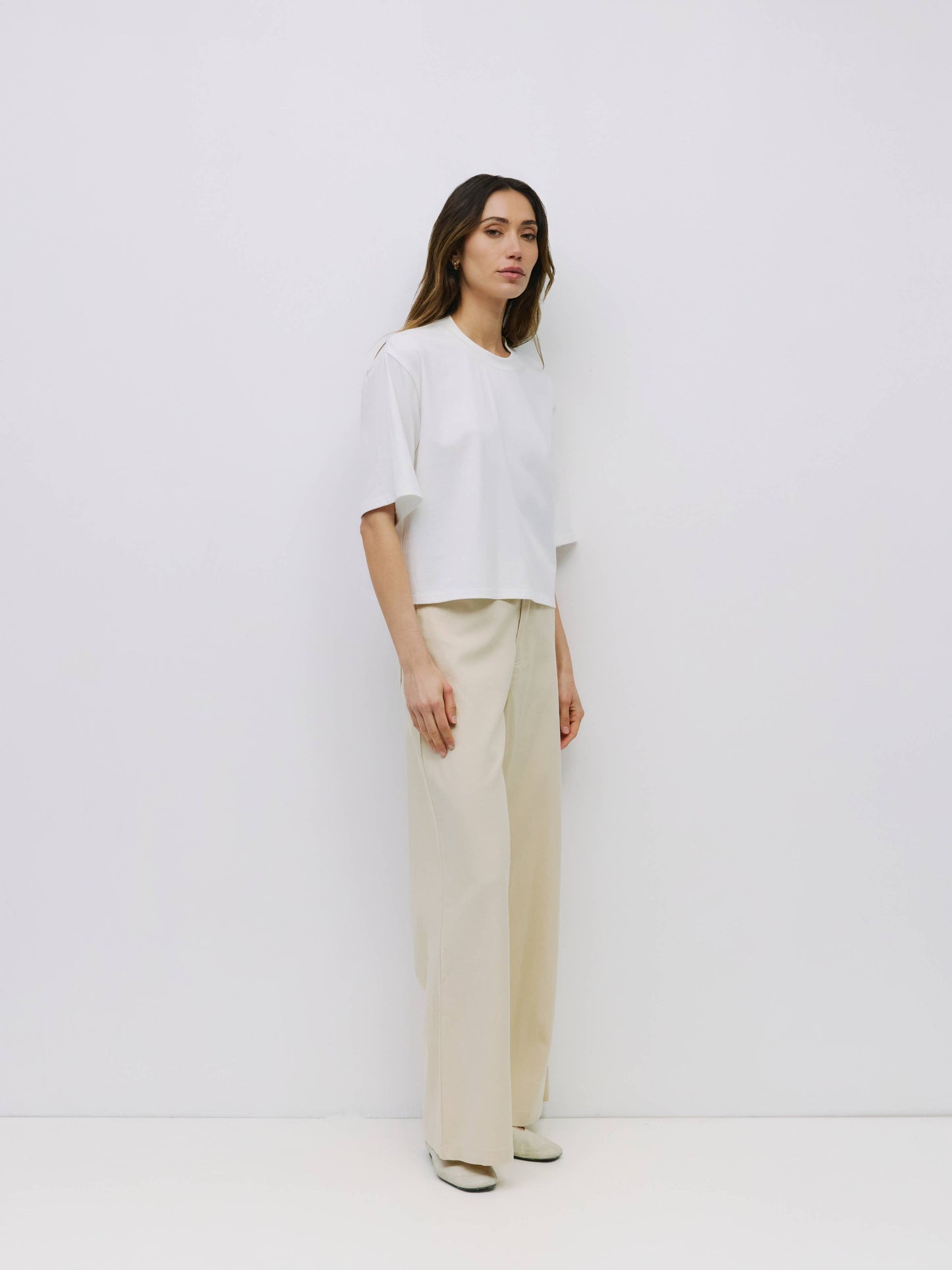 MOD REF - The Daphne Top | Cotton T-Shirt with Elbow Sleeves