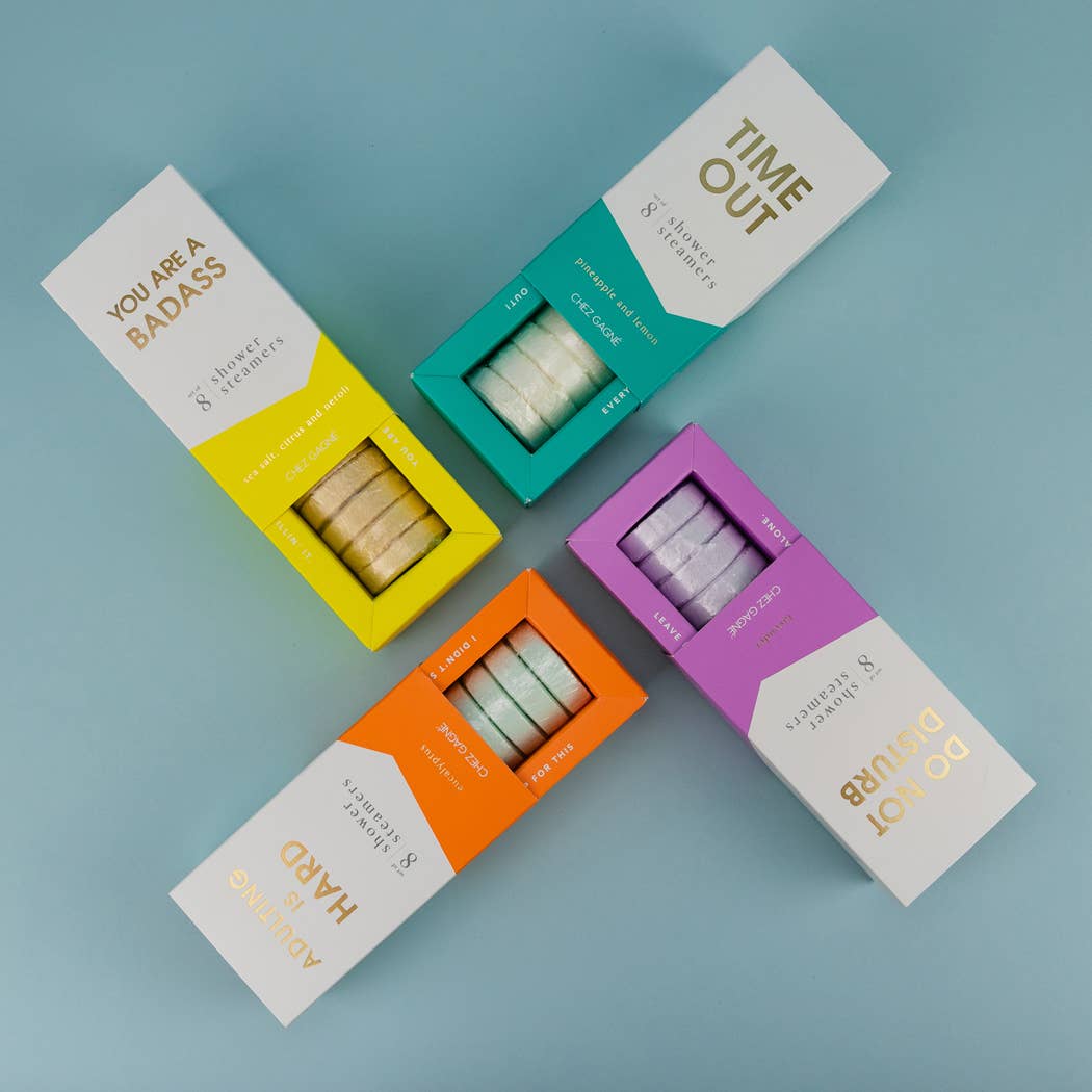 Chez Gagné - You Are A Badass - Aromatherapy Shower Steamers - Sea Salt, Citrus & Neroli - Set of 8