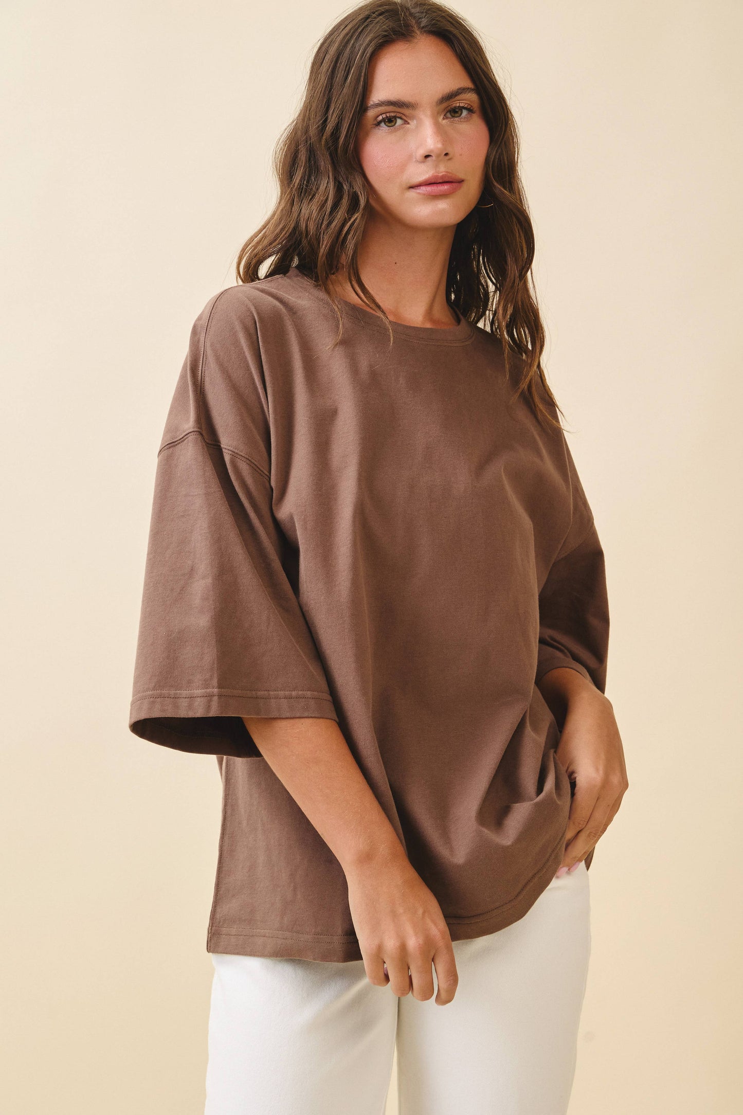 AEMI + CO - 8480FN Oversized Everyday Cotton Tee