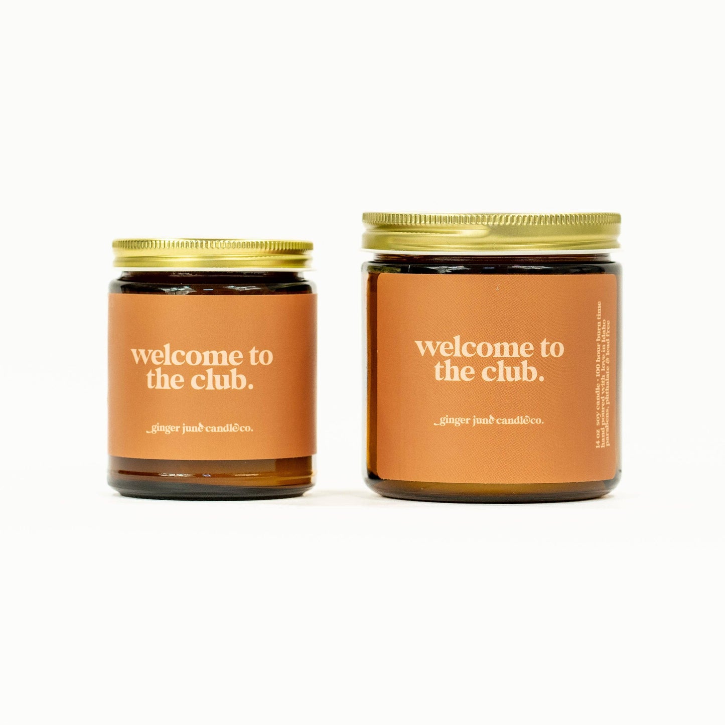 Ginger June Candle Co. - Welcome to the club • soy candle • 2 sizes, 2 colors to choose from