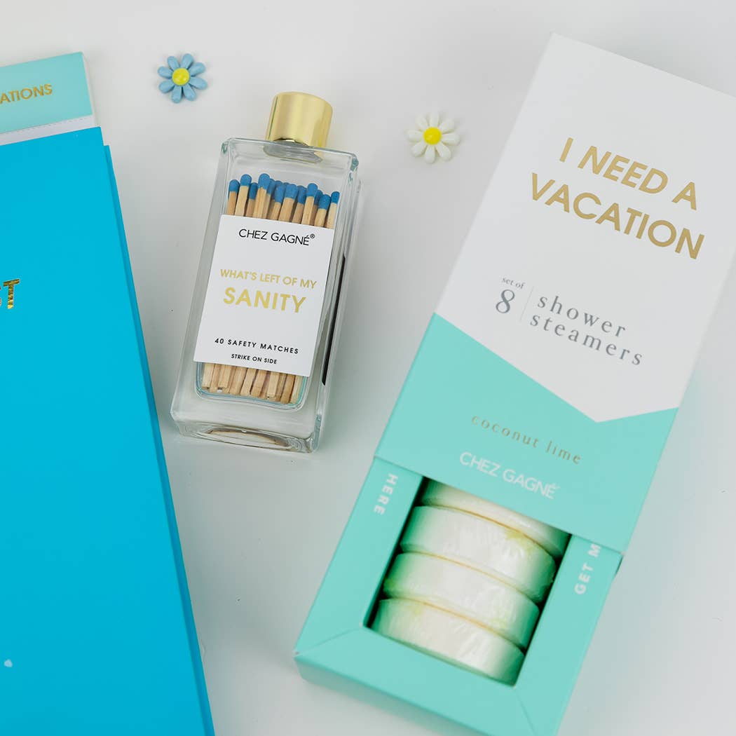 Chez Gagné - I Need A Vacation - Aromatherapy Shower Steamers - Coconut Lime - Set of 8