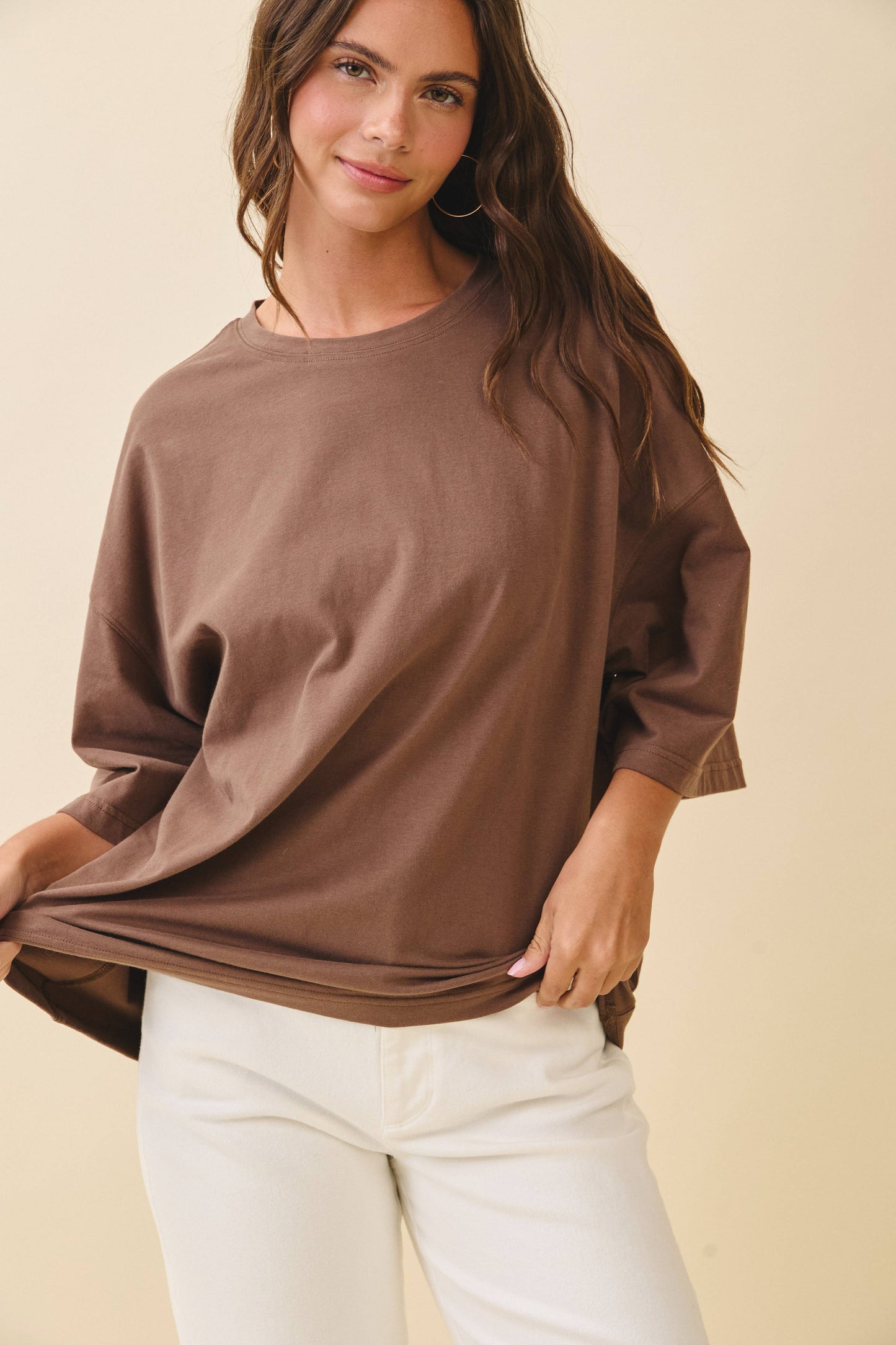AEMI + CO - 8480FN Oversized Everyday Cotton Tee