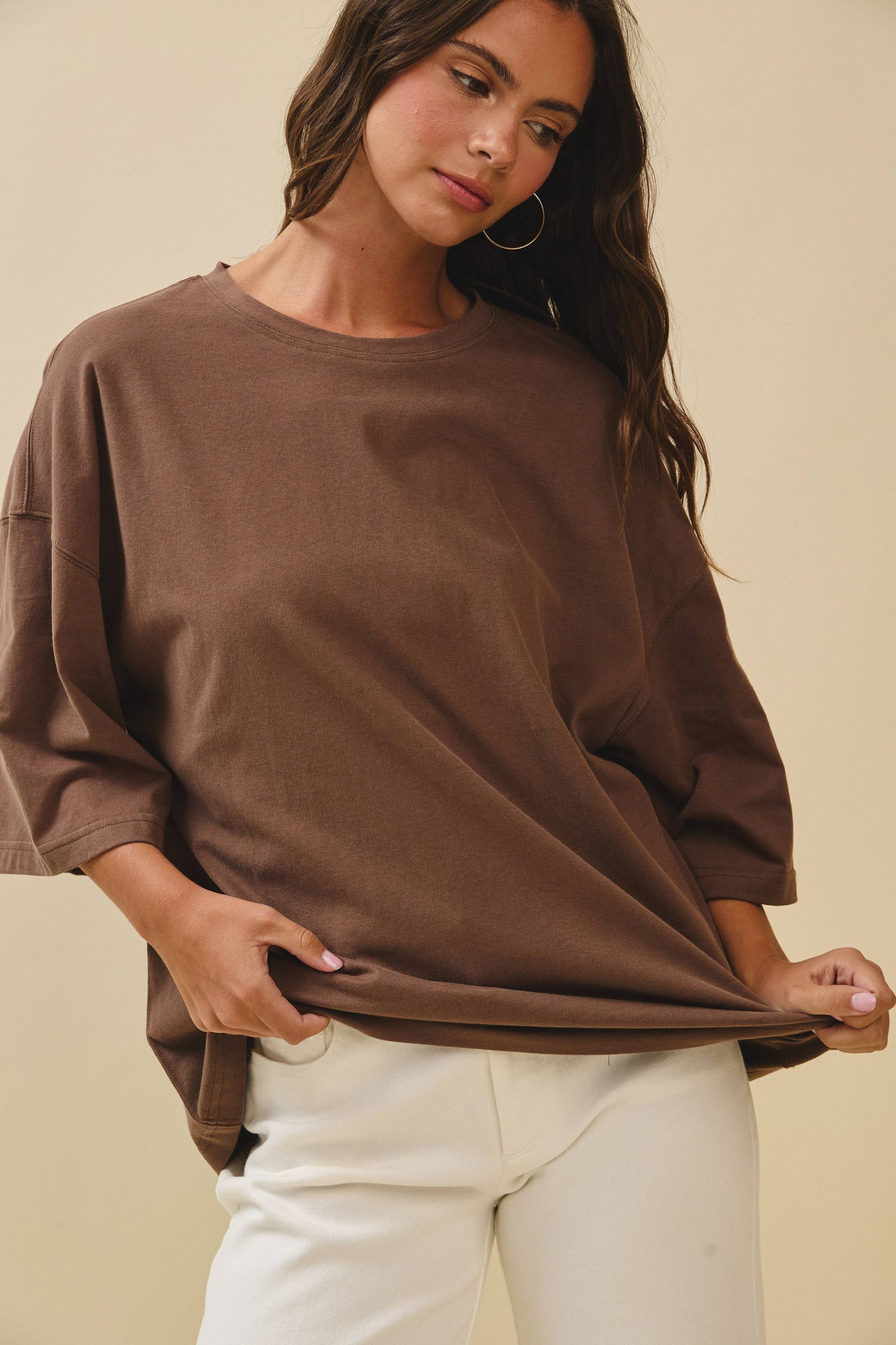 AEMI + CO - 8480FN Oversized Everyday Cotton Tee