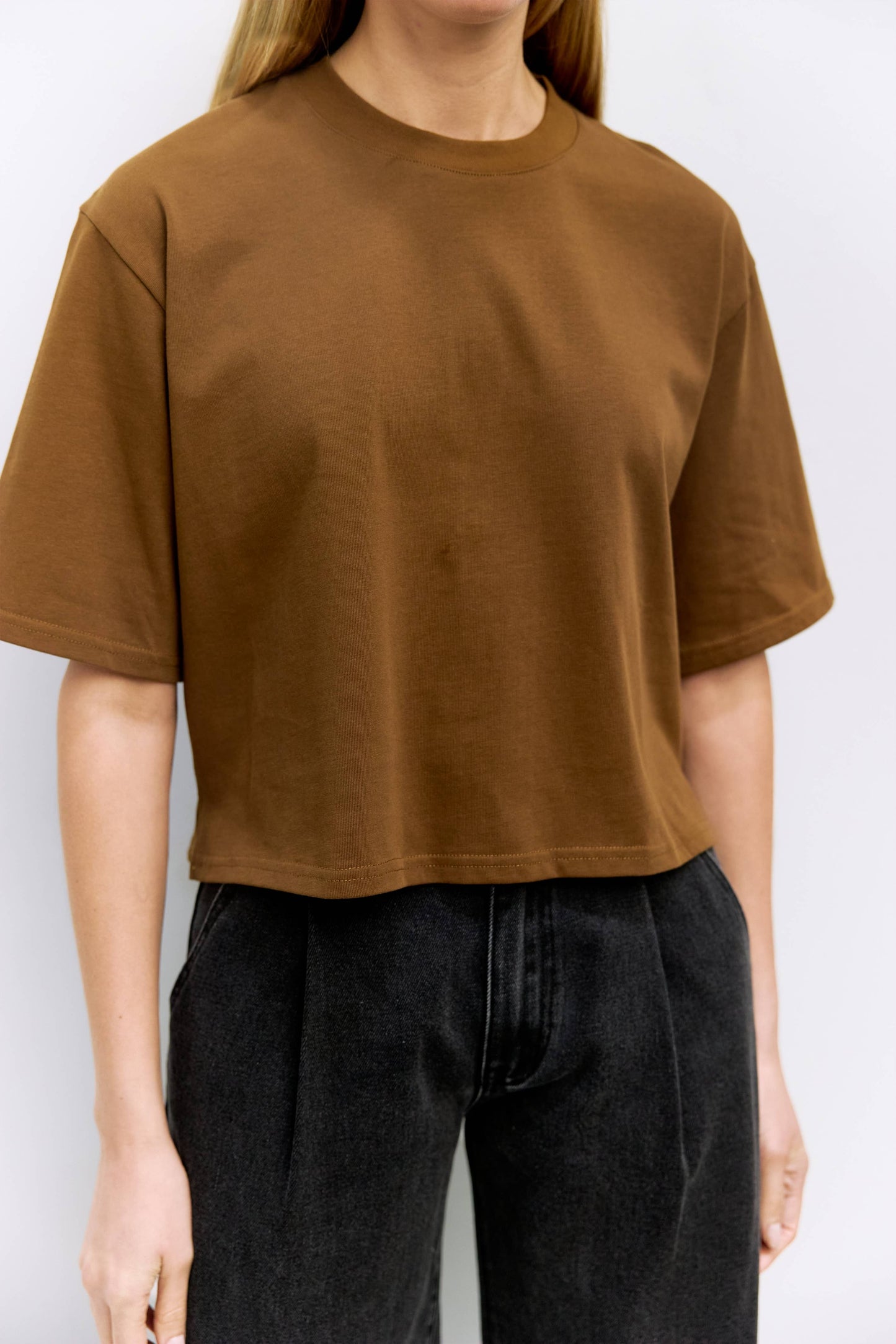 MOD REF - The Daphne Top | Cotton T-Shirt with Elbow Sleeves